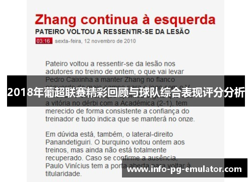 2018年葡超联赛精彩回顾与球队综合表现评分分析 2018年葡超联赛精彩回顾与球队综合表现评分分析